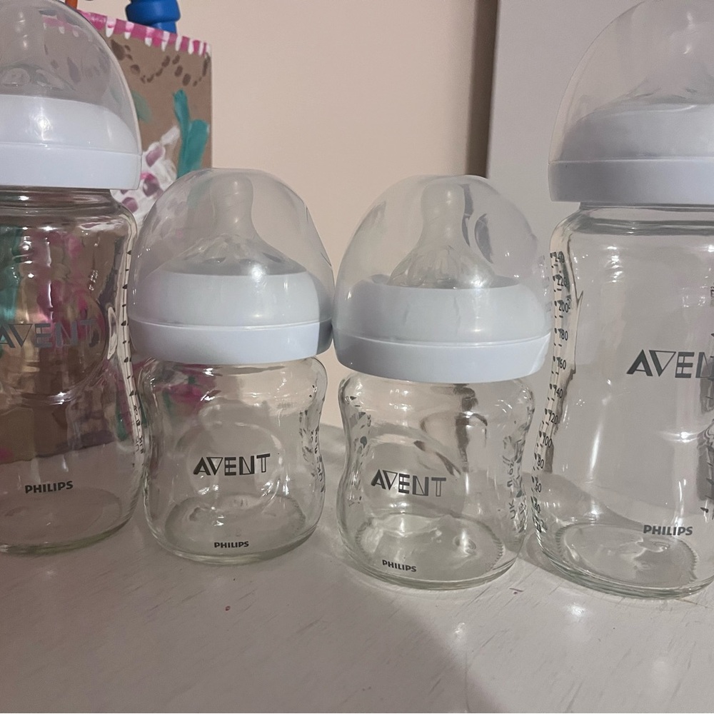 Bundle baby bottles set with matching covers and baby bib!! High value set!!